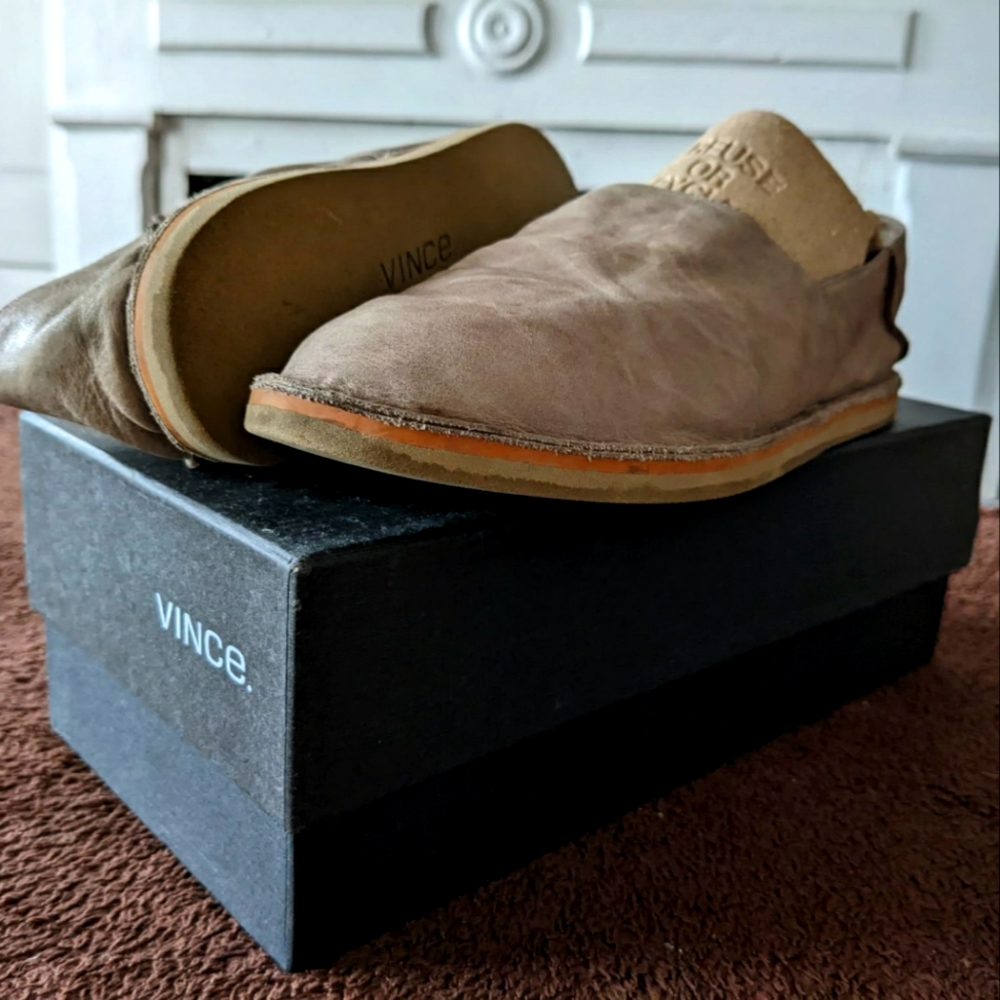 Vince leather slip-ons